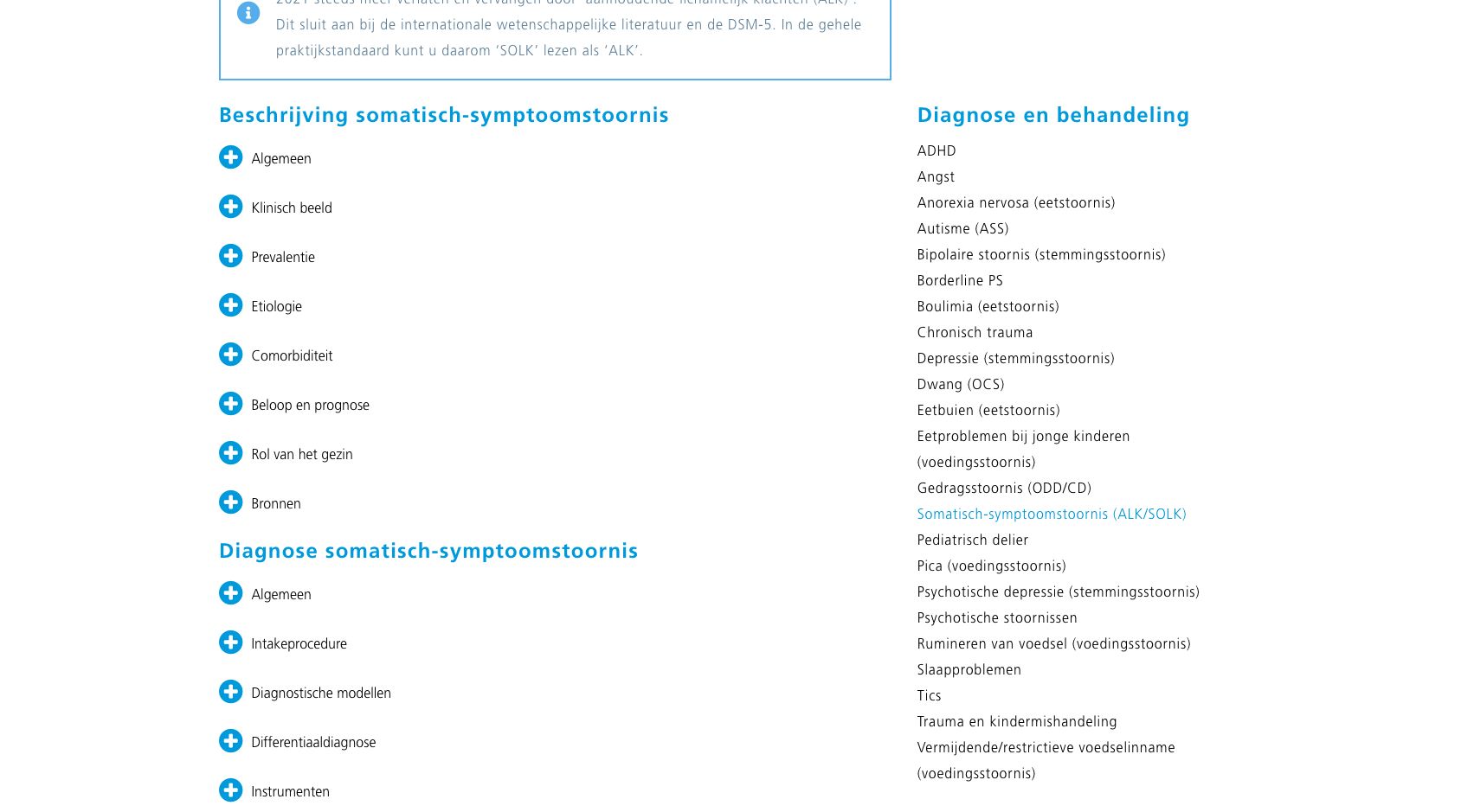 Betrouwbare kennis over de diagnose en behandeling van aanhoudende lichamelijke klachten (ALK)